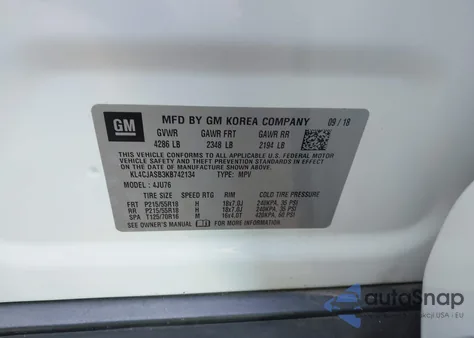 2019 Buick Encore Fwd Preferred z USA, uszkodzony, nr VIN KL4CJASB3KB742134